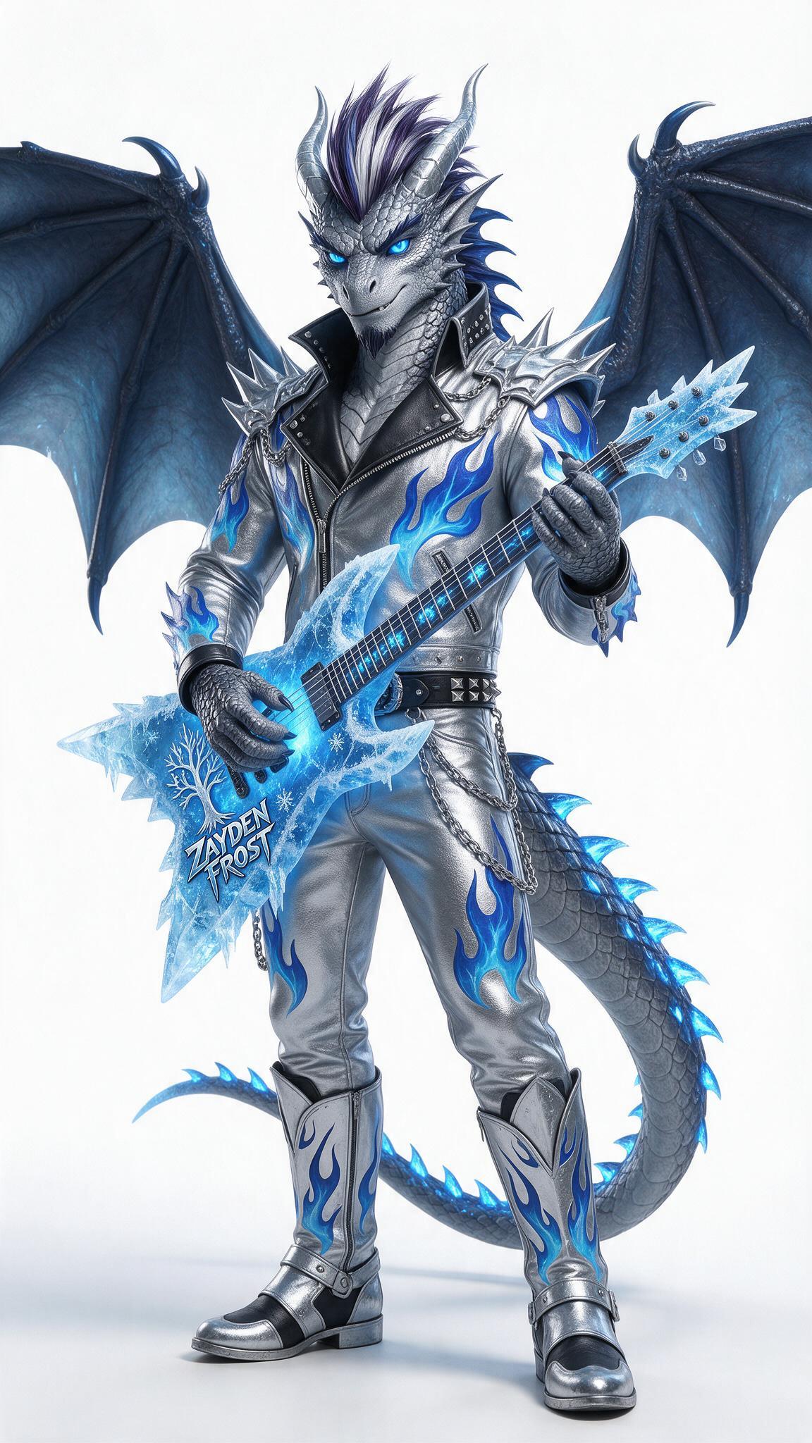 Zayden Frost portrait in electric blue light